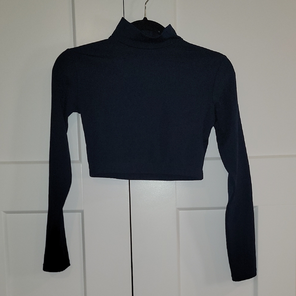 Cheer Black Long Sleeve Crop Top